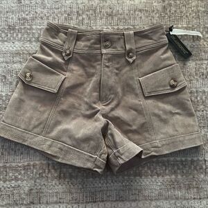 Blank NYC size 24 Tan Pig Leather shorts NWT